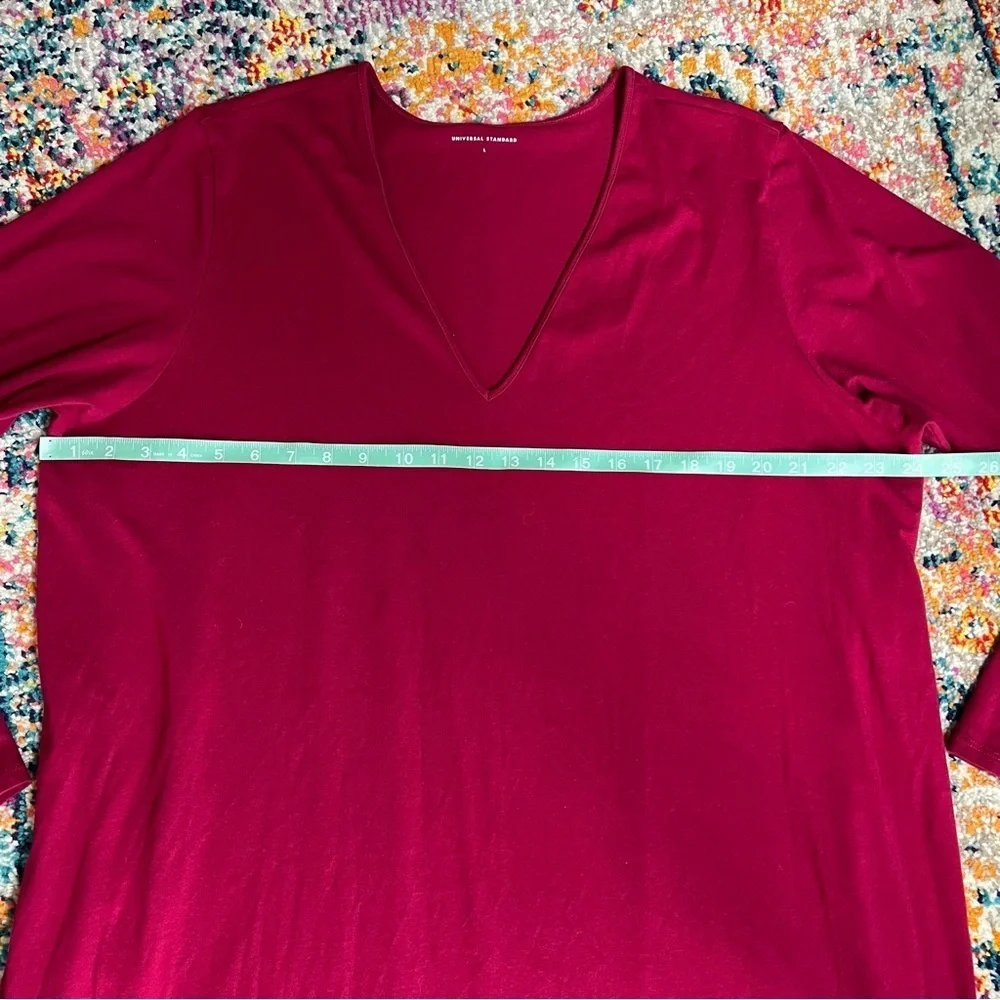 Universal Standard Asymmetrical Cotton‎ Long Sleeve Dress